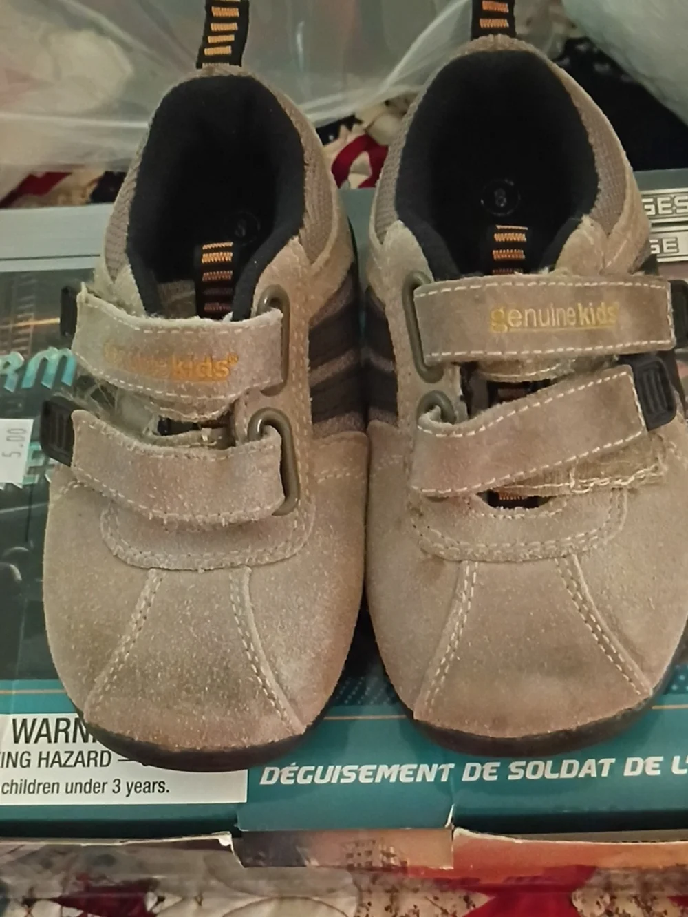 OshKosh B'gosh Toddler Suede Velcro Sneakers - Beige